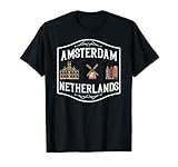 Ámsterdam Países Bajos Mapa de Ámsterdam Países Bajos Camiseta