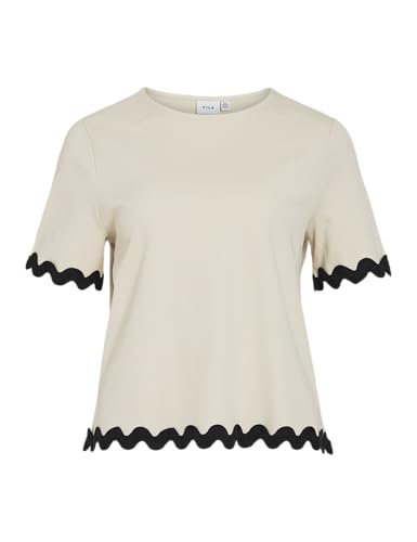 Haut à col rond 2/4 Vicalisa VILA pour femme en maille fine confortable