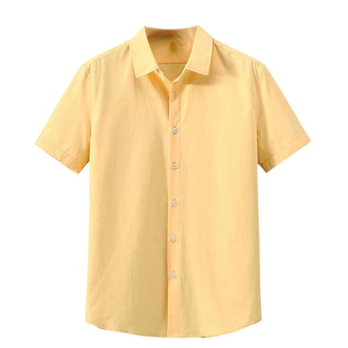 Chemise d'été à manches courtes blanche en coton de style américain décontracté