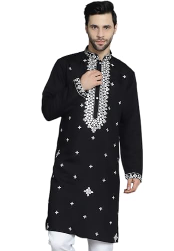Jompers Silk Blend Men's Regular Fit Embroidered Kurtas