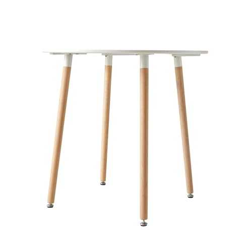 Miniatura 8 de Grandca Home Mesa De Comedor Y 4 Sillas De Comedor Juego De Comedor Moderno, Mesas Redondas Blancas Y Sillas De Cocina Con Patas De Madera De Haya, Negro