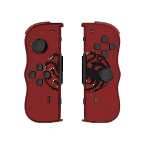 HBO Game of Thrones Targaryen Wireless TwinPads for Nintendo Switch – Red Design, Motion Controls, HD Vibration, Gyroscope, 300mAh Battery