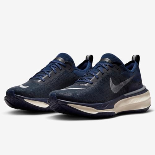 Nike Men's Invincible 3 Road Running Shoes (College Navy/Midnight Navy/Black/Metallic Silver, us_Footwear_Size_System, Adult, Men, Numeric, Medium, Numeric_7)2