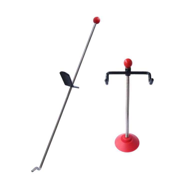 Lonshenno 13.8” Steering Wheel Holder Alignment and 30” Brake Pedal Depressor Tool Accelerator and Clutch Pedal Four Wheel Alignment Kit Tool