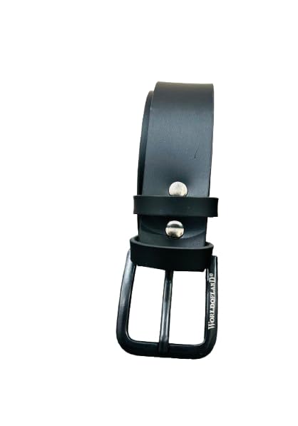 shamsi arts Men's Classic Black Leather Belt, 106.7 cm Length-picture-24