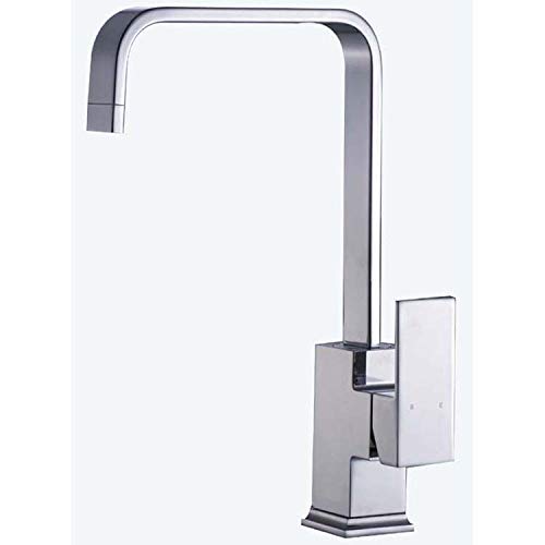 Robinet de cuisine mélangeur carré eau chaude froide évier en cuivre