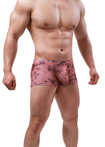 iKingsky Men's Big Pouch Boxer Briefs Sexy Printed Shorts Stretch Low Rise Bulge Trunk Under Panties for Men2