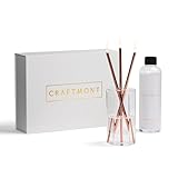 Craftmont Refillable Candle Set - Unscented Paraffin Oil Candles Set with Metal Candlesticks, Glass Vase & Steel Funnel - Decorative Candles Gift Set for Home Decor, Events and Gifts