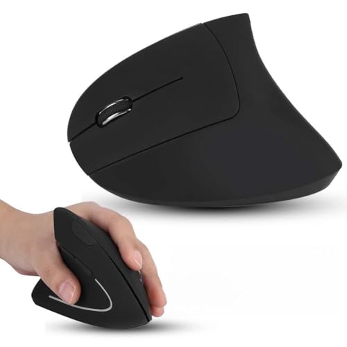 Aumotop Mouse Verticale Ergonomico Wireless per Mancini, PC, Computer Portatile