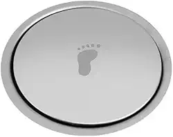 Ralo Click Redondo Inteligente, Inox, 15x15 cm, Veda Cheiros, para Banheiro