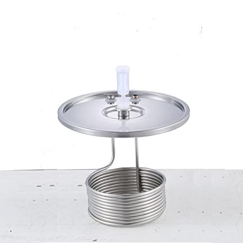 Fermentation Tank With Cooling Coil For Home Brewing 35Liters Stainless Steel Conical Fermenter Chiller #TOP1