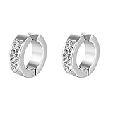 Pendientes para mujer de moda para vacaciones, aretes con circonita cúbica de acero inoxidable, Acero inoxidable, Circonita cúbica