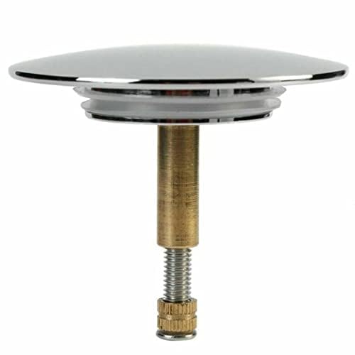 DuBom 70mm Bath Plug Sink Drain Stopper, Universal Basin Plug,Bathroom Kitchen Adjustable Full Copper Chrome Push Pop-Up Click Plug