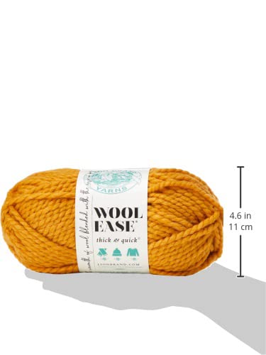 Lion  640-158 Wool-Ease Thick & Quick Yarn , 97 Meters, Mustard #TOP4