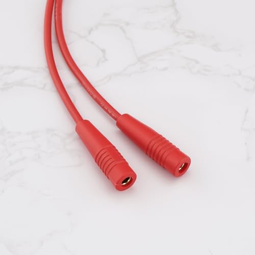 Adaptador cable banana 4mm macho a 2 hembra 4 piezas miniatura 7