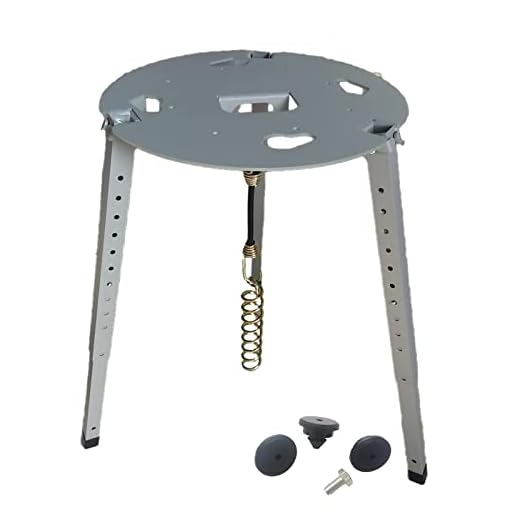 Satellite Tripod Mount TR-1518 Compatible with Winegard Carryout VuQube Portable Satellite TV Antennas Adjustable Height, Gray
