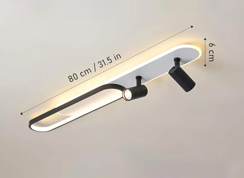 Image of Smartway Aubin Modern LED Ceiling Light Minimalism Acrylic Design 3 Light Mode (Warm Natural & Cold White) for Hallway Office Bedroom Kitchen Living Room