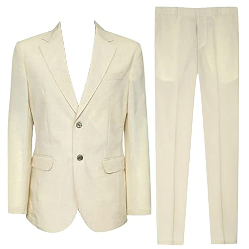 Costume 2 pièces pour hommes avec veste à revers cranté