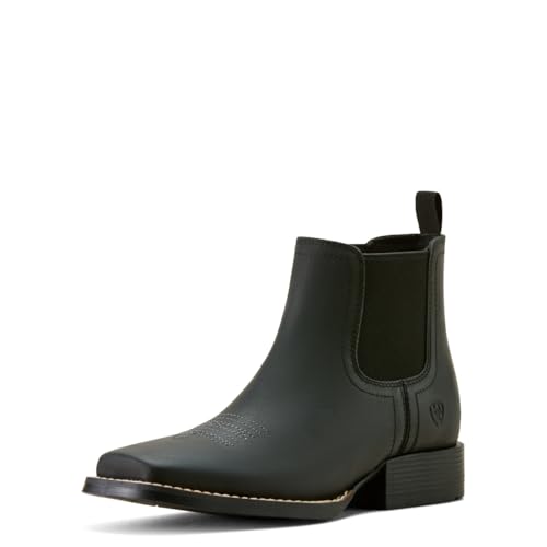 Image of ARIAT mens Booker Chelsea Wide Square Toe Western Boot, Tricorn Black, 2