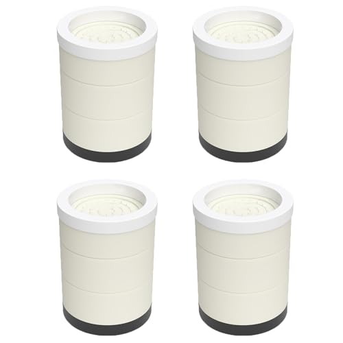 ITTRUH Elevador de Muebles, 4 Piezas de elevadores de plástico for sofá, Altura de elevación de 5/9/13 cm, Patas de Soporte Resistentes, for Cama, Mesa, Silla, sofá(White,13cm)
