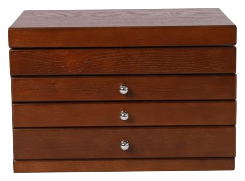 Organisateur de bijoux pour femmes le cadeau idéal en bois sculpté avec grand miroir