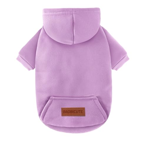 Image of 1 Pack Dog Hoodie Warm Hood Dog Sweater Cold Weather Small Dogs Sweatshirt Comfort Pet Clothes for Small Medium Dogs with Pockets Cats Chihuahua Clothes for Male Female Girl Boy Sporty Daily Wear