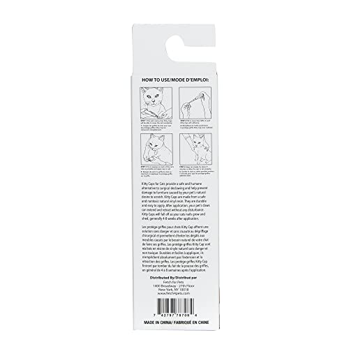 Image of Kitty Caps Nail Caps for Cats Spring Green with Glitter & Ultra Violet - Safe Stops Snags and Scratches, Medium (9-13 lbs), (FF9310PCS3) (Pack of 3)