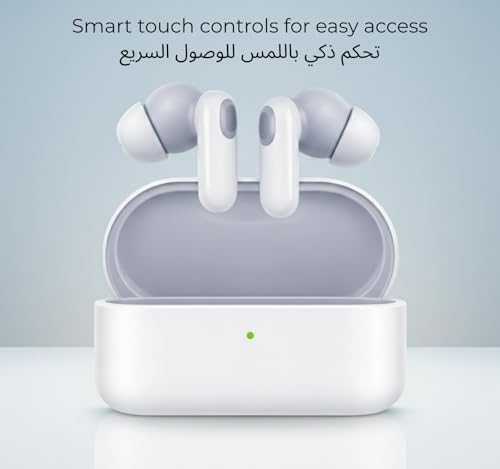 Image of Buds 2r Compatible for Nord Wireless Earphones Equipped Mic 12.4mm Drivers Noise Reduction Long Battery 38Hr Deep Bass Fast Pair Clear Call Lightweight in-Ear Type C Charging (White)
