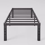 Sunnydaze Twin Bed Frames 18 Inch High Heavy Duty Steel Slats Without Headboard,No Box Spring Needed