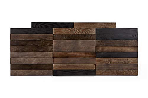 Timberwall - Landscape Collection Black Rock Desert - DIY Wood Wall Panel - Solid Wood Planks - Easy Peel and Stick Application - 9.8 Sq Ft - Thumbnail 5