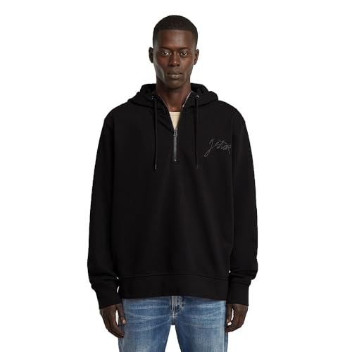 G-Star Script Half Zip HDD SW sweat-shirt à capuche homme noir coupe regular