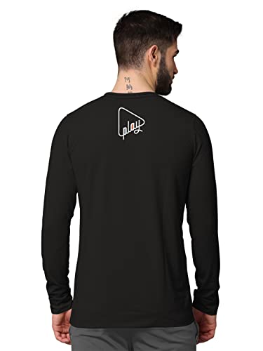 Image of BULLMER Trendy Front & Back Printed Full Sleeve Tshirt for Men