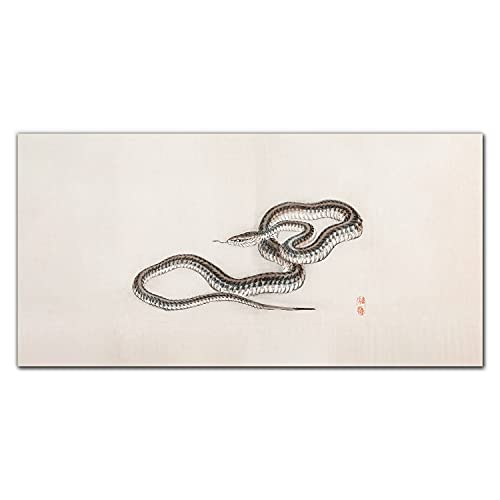 Décoration en verre trempé de sécurité Coloray - Tableau mural motif Serpent 100x50cm premium