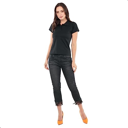 Kit 3 Camisas Polo Femininas Camiseta Gola Polo Piquet uniforme lisa básica Coloridas (as2, alpha, l