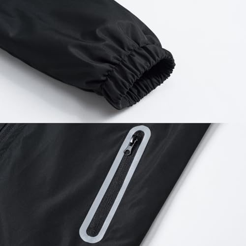 Image of Boys Rain Jacket with Detachable Hood Lightweight Raincoats for Kids
