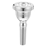 STAHAD Embouchure pour Trombone Alto 12c Plaquée Argenté, Accessoire Instrument de Musique en Laiton, Embouchure de Cor Français Adaptée aux Débutants et Professionnels pour Concerts