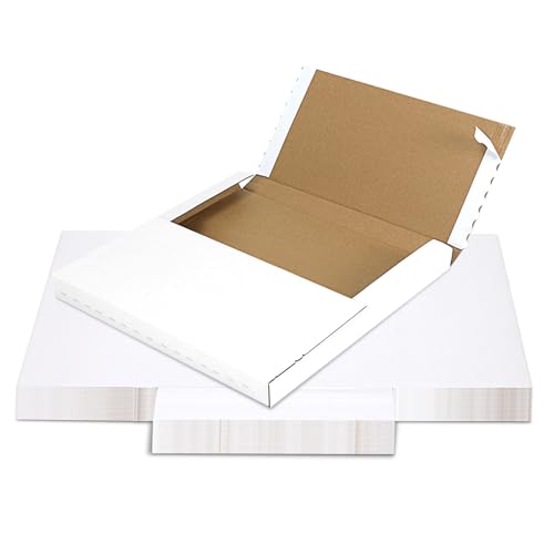 HORLIMER 25 Pack 12.8x12.8x1 Self-Sealing Shipping Boxes, Vinyl Record Mailer Cardboard Box for...