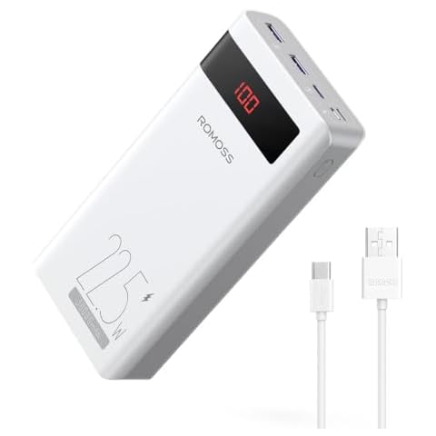 ROMOSS 30000mAh Power Bank, 22.5W Type C PD Fast Charge Portable Charger with 3 Outputs and 3 Inputs, Huge Capacity External Battery Pack Compatible with iPhone, iPad Pro, Samsung and More (Sense8PF) Cover