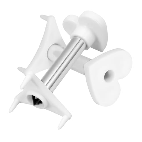 FUNNETOYU 2 Piezas Herramienta Manual para Abrir Cocos Inoxidable Resistente Práctica y Duradera Diseño Forma de Corazón Fácil de Usar para Abrir Cocos Maduros