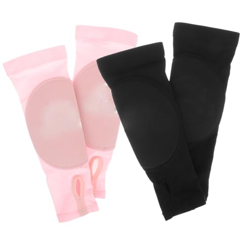 WRITWAA 2 Pairs Padded Wrist Sleeves Elastic Sports Wrist Brace for Volleyball Basketball Against Impact Floor Burns for Training and Games Cherry Blossom