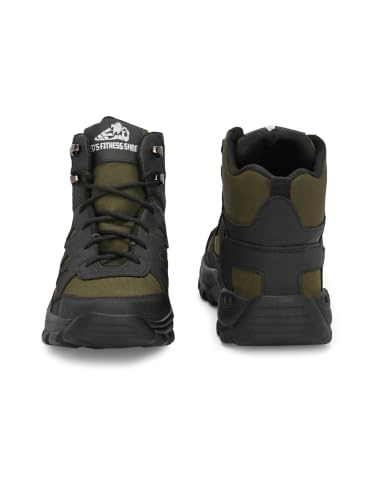 Image of Leo's Fitness Waterproof Canvas High Ankle Boots for Trekking Hiking & Other Casual Purpose