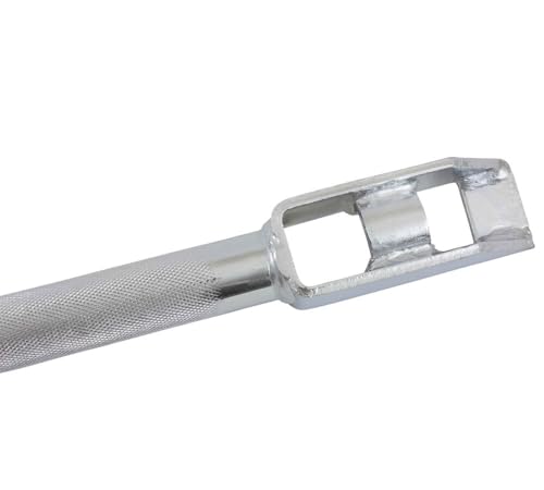 Image of Mytee Products 39.5 inch Combination Winch Bar for Flatbed Trailer - Chrome Carbon-Steel Combo Winch Bar with Non-Slip Handle & Square Head for Chain Lever Binders