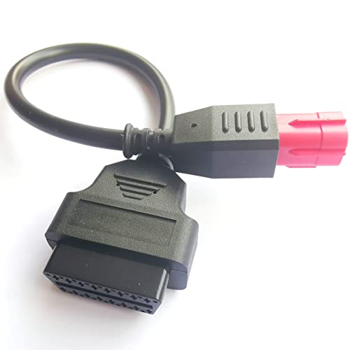 6 Pin OBD Motorcycle Adapter,Euro5 Motor Bike Motorrad Diagnostic OBD2 K-Line CAN-Bus Cable for 6pin Socket Motorbikes 40cm Length -  OTKEFDI, Euro5 6pin