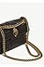 Geiger Women’s Mini Kensington Union Jack Quilted Leather Crossbody, Black