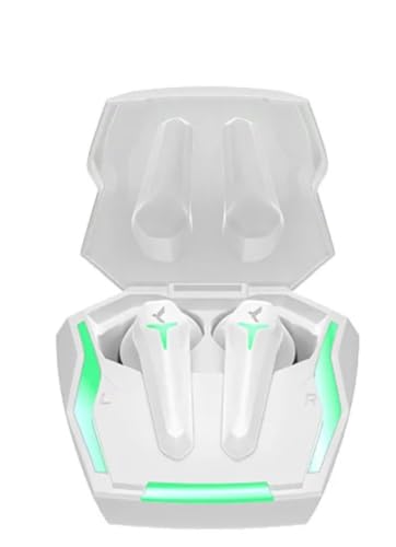 Image of KDM Z2 SpacePods Bluetooth 5.4 Gaming Earbuds, 40H Total Playtime, 80ms Low Latency Gaming Mode, ENC, 2000H Standby, Type-C Fast Charging (80 Min), 10m Range,White