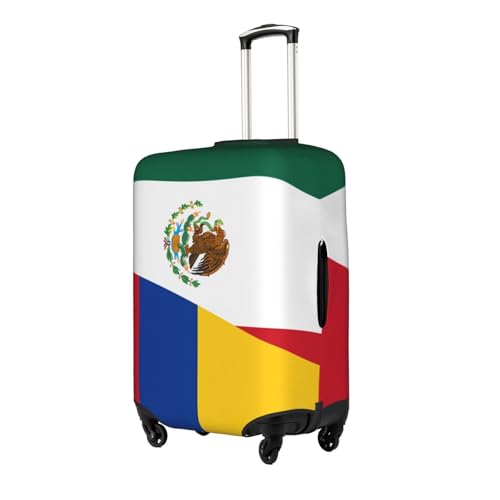 Travel Luggage Cover Half Mexico Half Colombia Flag Fashion Washable Baggage Suitcase Protector Fit For Luggage Large2