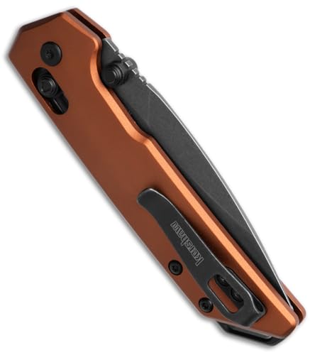 Image of Kershaw Mini Iridium Folding Pocket Knife, 3 inch D2 Steel Blade, DuraLock, Aluminum Handle, Pocketclip