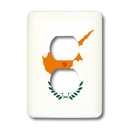 Cache-prise avec drapeau de Chypre 3dRose lsp_28239_6 masquer prises vides esthétiquement - 2