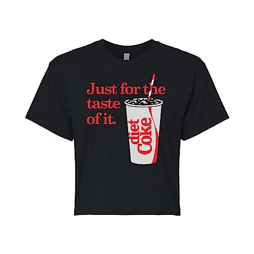 HYBRID APPAREL - Diet Coke - Just for The Taste of It - Juniors Cropped Cotton Blend T-Shirt