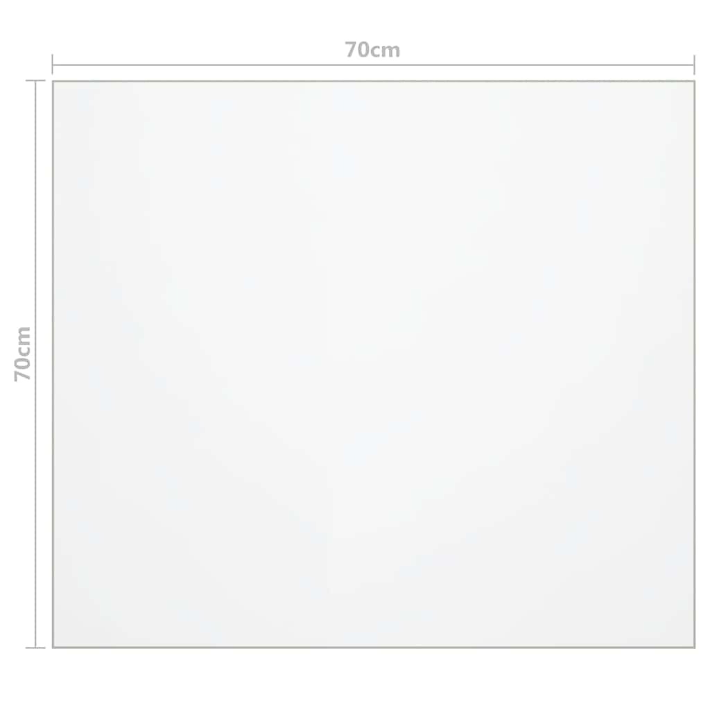Lámina de PVC mate para mesa, 70 x 70 cm, 1,6 mm de grosor, para comedor, oficina, terraza, impermeable, resistente a los arañazos, fácil de cortar, lámina protectora para muebles y suelos